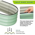 thumbnail image 4 of OUYAWEI 2PC 4.5x2x1.5FT Oval Raised Garden Bed Galvanized Open-Ended Base Olive Green, 4 of 8
