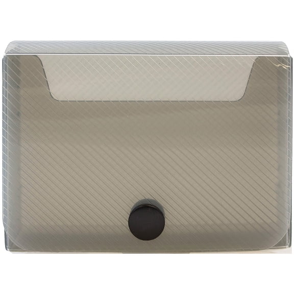 JAM Plastic Snap Business Card Holder Case, 1/Pack, Grey