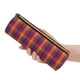 thumbnail image 5 of Disketp Orange and Purple Plaid Estuche Organizador de Lápices de Cuero, Estuche de Oficina con Cremallera para Bolígrafo y Lápiz, 5 of 6