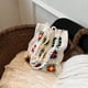 thumbnail image 4 of Bolso de mano de ganchillo para mujer bolso estético de tejido calado bolso de playa de verano colorido, 4 of 9