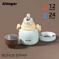 thumbnail image 4 of Sidagar 22 oz Mint Green Insulated Stainless Steel Water Bottle with Straw and Handle, 4 of 10