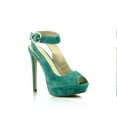 thumbnail image 3 of JADA Platform Heels, Green, 6, 3 of 5