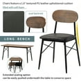 thumbnail image 6 of SEGMART Table and Chairs Dining Set, 4-Piece Dining Room Rectangular Table and 2 Leather Chairs and Bench with Sturdy Steel Frame, Industrial Compact Dining Set for Dining Room, 290lbs, S9738, 6 of 8