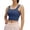 Blue, variant on 4 Way Stretch No Show Underwear Soft Stretch Fabric Seamless Underwear High Impact Running Bra for Large Bust Chafe Free Breathable Mesh Workout Medium