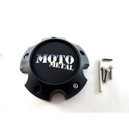 Custom Center Caps - Moto Metal Custom Satin Black Wheel Center Hub Cap 5.75