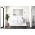 thumbnail image 3 of 48 In. X 22 Glossy White Bath Vanity With Quartz - Solid Wood Construction, Soft Close Feature, Generous Storage Space, Scratch & Stain Countertop For A Stylish Bathroom Top Frame, Drawers, Spacious, 3 of 5