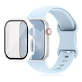 thumbnail image 1 of Correa de Silicona con Funda Protectora de Cristal para Apple Watch, Compatible con Todas las Series, 1 of 4