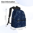 thumbnail image 2 of Yield Snowflake Dark Blue Print Backpack for Women Men, Lightweight Casual Travel Daypack, Classic Basic College Backpack, Middle School Bag, 2 of 5