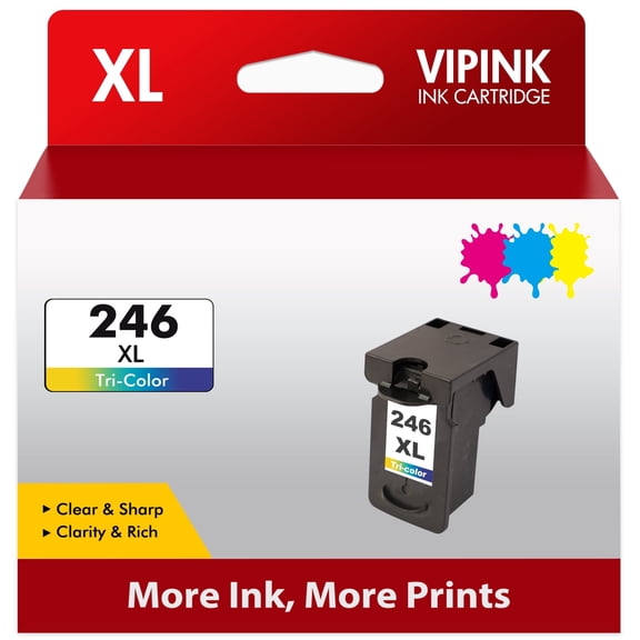 245XL Ink Cartridges Compatible for Canon 246 XL Tri-Color CLI246 CL246 CL-246 XL Ink (1 Pack) use for MX490 MX492 MG2522 TS3100 TS3122 TS3300 TS3322 TR4500 TR4520 TR4522 Printer
