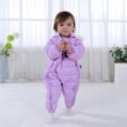 thumbnail image 3 of LOVEBAY Baby Winter Snowsuit Hooded One-Piece Jumpsuit with Gloves Feet Zipper Warm Padded Sleepsuit 0-24M, 3 of 6