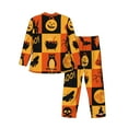 thumbnail image 2 of Bingfone Men'S Pajama Set 2 Piece Loungewear Pjs, Long Sleeve With Pajama Pants-Halloween, 2 of 9