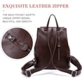 thumbnail image 4 of CAILDANL Leather Backpack Purse for Women: Ladies Travel Fashion Back Pack - Genuine Leather Bag Casual Handbags for Work (Brown), 4 of 7