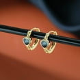 thumbnail image 6 of 925 Sterling Silver Black Heart Hoop Earrings for Women Teens Heart Huggie Earrings Hoop, 6 of 13