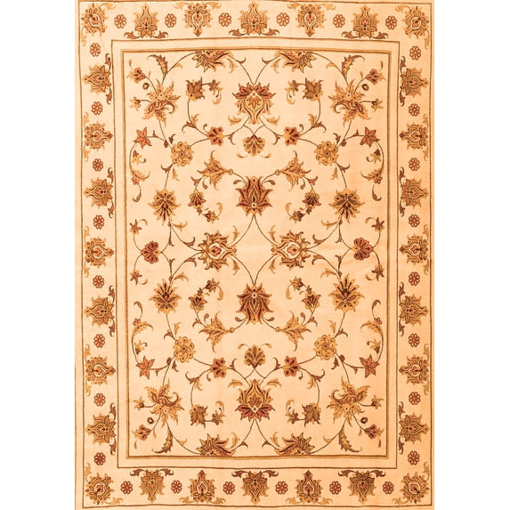 Ahgly Company Indoor Rectangle Persian Orange Traditional Area Rugs, 2' x 4'