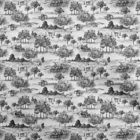 oneOone Rayon Gray Fabric Cowboy Quilting Supplies Print Sewing Fabric By The Yard 56 Inch Wide-aA