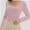 Pink, variant on Womens Long Sleeve Shirts Crop Tops Going Out Basics Tees Clothes