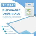 Tolobeve Underpads Incontinence Bed Pads, 17''x 24'' Disposable 50