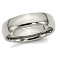 thumbnail image 1 of Bague de Mariage Polie en Titane Ciselé 6mm pour Hommes, 1 of 6