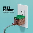 thumbnail image 6 of Liquipel Powertek Minecraft Dual USB-A / USB-C Wall Charger - Grass Block, 6 of 8