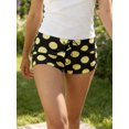 thumbnail image 5 of LMLYSoH Women's Dot Print Mini Shorts Summer Fashionable Fold Over Low Waist Micro Shorts, 5 of 9