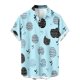 thumbnail image 4 of Ceisia Easter Graphic Print Shirt Men's Relaxed Fit Short Sleeve Button-Down Casual Top with Pocket Light Blue XXXL Gifts, 4 of 4