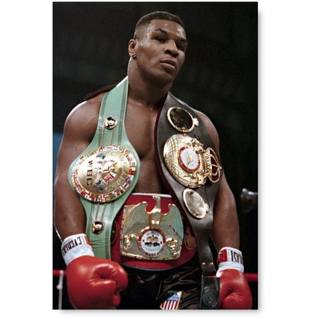Awkward Styles Mike Tyson Canvas Wall Decor Sportsmen Gifts Mike Tyson Iconic Person Boxer Ring Champion Canvas Art Colorful Photo Ready to Hang Picture Housewarming Decor Gifts Bedroom (Best Way To Hang Photos On Wall)