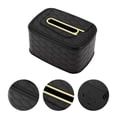 thumbnail image 3 of Funda para caja de pañuelos con resorte de 1 pieza para mesa de dormitorio, plástico negro, 3 of 3