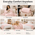 thumbnail image 7 of Continental Bedding Soft Lightweight Plush Microfleece Blanket for Couch, Sofa & Bed, Cozy Warm All-Season Throw, Light Pink, 30x40, 7 of 7