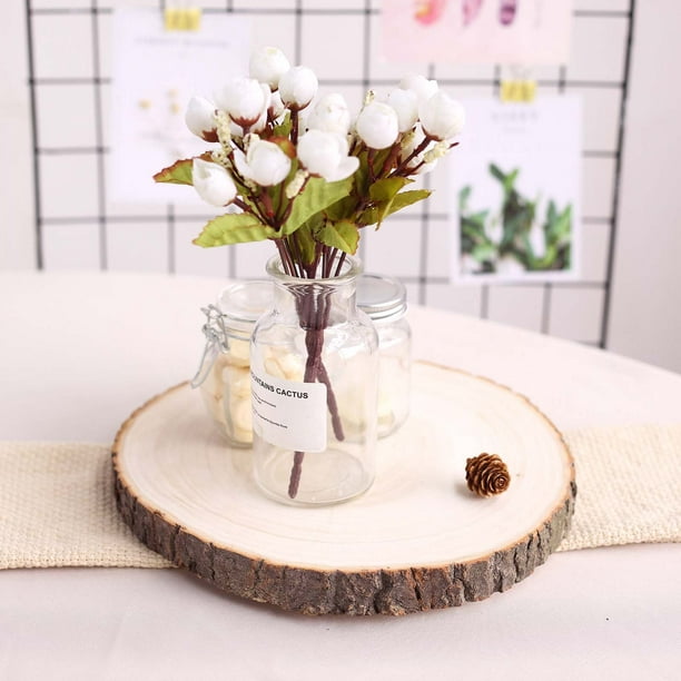 Rustic Natural Wood Slices Round Poplar, What Is A Table Centerpiece
