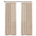thumbnail image 1 of Cortinas de lino natural Dinheiro, cortinas semitransparentes con trabillas largas en la parte superior, elegantes y casuales, con textura de lino, para ventanas, paneles o cortinas, 1 of 6
