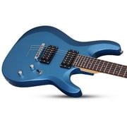 Schecter C-6 Deluxe Series Electric Guitar - Satin Light Blue Metallic