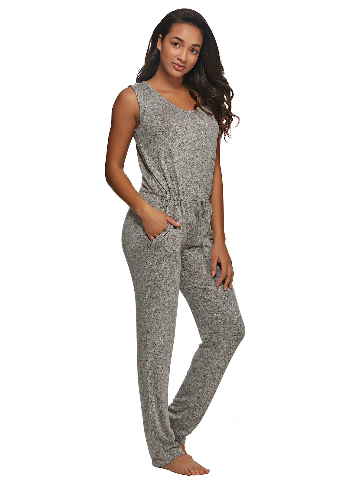 grey loungewear jumpsuit
