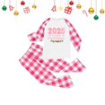 thumbnail image 2 of LEKODE 2025 Family Christmas Pajamas Sets Xmas Matching Pajama Sets Holiday Jammies Men Pajama Set Womens Pajamas Set Women Pajama Set Red Pajamas Pink (C)9t, 2 of 5