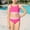 Hot Pink, variant on Fnooota Girls Bikini Swimsuits, Summer Two Piece Beach High-waisted Bathing Suits Swimwear Hot Pink Size 14