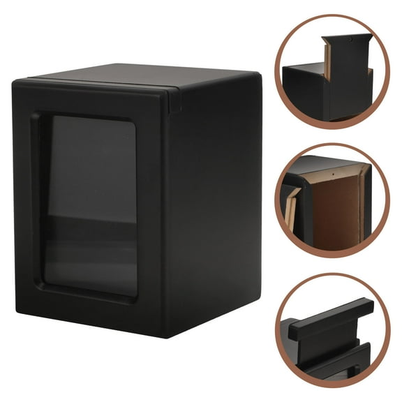 FRCOLOR  Pet Memorial Urn Commemorative Casket Urns for Dogs The Gift Black