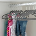 thumbnail image 4 of Simplify Child 10 Pack Velvet Shirt Hangers in Gray, 4 of 6