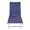 thumbnail image 4 of CorLiving Gallant Weather Resistant Reclining Outdoor Lounge Chair with Metal Frame and Polyester Mesh Fabric, Navy Blue, 4 of 6