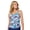 Sunlit Floral Caribbean, variant on Women's Side Shirred V-Neck Tankini Top Floral Zephyr Spearmint XL