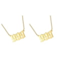 thumbnail image 1 of maskred Collier Pendentif Numéro Femmes Femmes en Acier Inoxydable Choker Bijoux Cadeau Quotidien Porter Cou Chaîne Longue Type9 2Set, 1 of 6