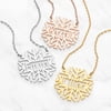 Personalized Planet Snowflake Name Necklace ,Women's
