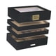thumbnail image 1 of Joyero con compartimentos Vanity Elegante 4 capas Forro suave Almacenamiento de joyas Negro, 1 of 6