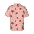 thumbnail image 2 of Picia Strawberry Gentle Cotton Regular Fit Short Sleeve Casual Hawaiian Shirt for Men-Small, 2 of 7