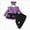 A57---Purple, variant on 18-24 Months Toddler Toddler Baby Girl Clothes Infant Girl Outfits Summer Ruffle Floral T Shirt Top Pants Set Spring Clothes Red Girl Set