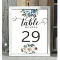 thumbnail image 3 of Darling Souvenir Double Sided Print Elegant Chic Rose Floral Table Numbers Calligraphy Table Place Cards-4 x 6 Inches, 3 of 4