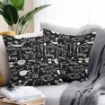thumbnail image 2 of Black Kitchen Tools Throw Pillow Covers 26x26 Inch Set of 2, Modern Cooking Utensil Farmhouse Cookware Waterproof Outdoor Pillow Covers, Decorative Cushion Pillowcases for Couch, Sofa, Bed, Patio, 2 of 9