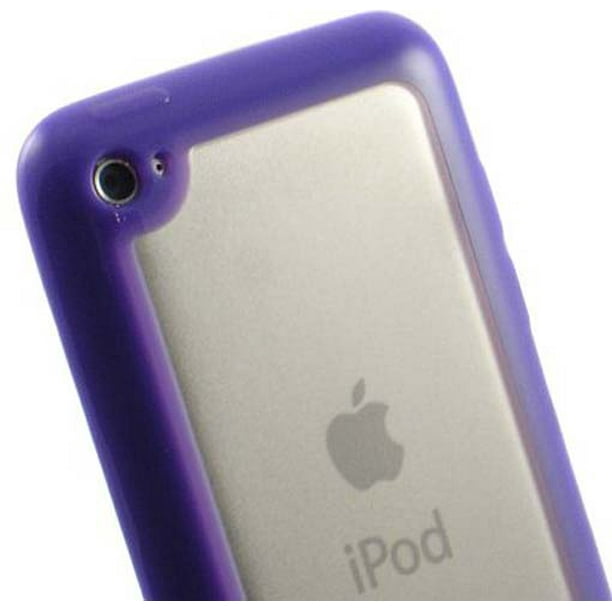 New Purple Clear Tpu Gummy Skin Hard Soft Case For Apple Ipod Touch 4 4g 4th Gen Walmart Com Walmart Com