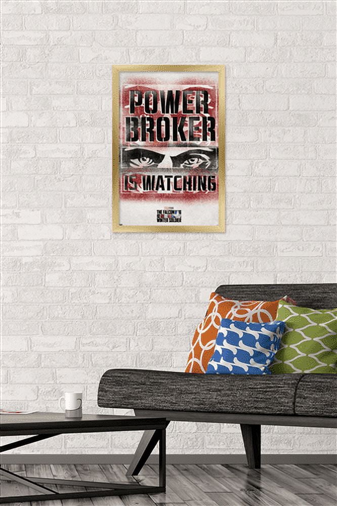 Marvel Falcon and Winter Soldier - Power Broker Watching 2 Wall Poster, 14.725" x 22.375", Framed