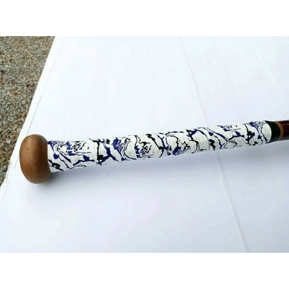 Baseball Bat Grip Tape Grip & Rip Cushioned Softball 1.10mm Grip Tape (White Marble)