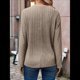 thumbnail image 5 of Camisa de Larga de Otoño para Mujer, Cuello en V, Jersey de Punto, Túnica, Camisa Formal Informal para Mujer Gris S, 5 of 7