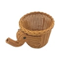 thumbnail image 3 of 2X Handmade Bamboo Elephant Wicker Picnic Basket Food Bread Camping Picnic Basket Bamboo Fruit Storage Basket, 3 of 7